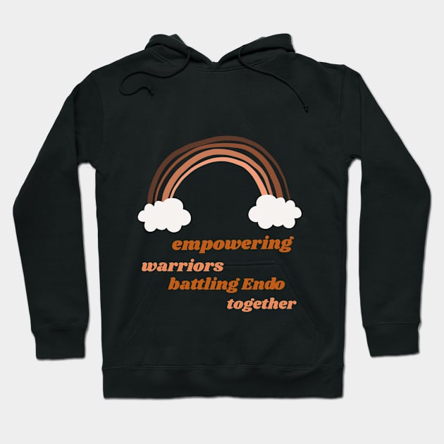 empowering warriors: battling Endo together Hoodie by Zipora